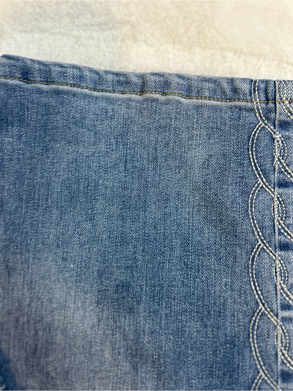 OAT New York Jeans 0 25 Blue Denim Braided Embroidered Side Detail - Picture 8 of 10
